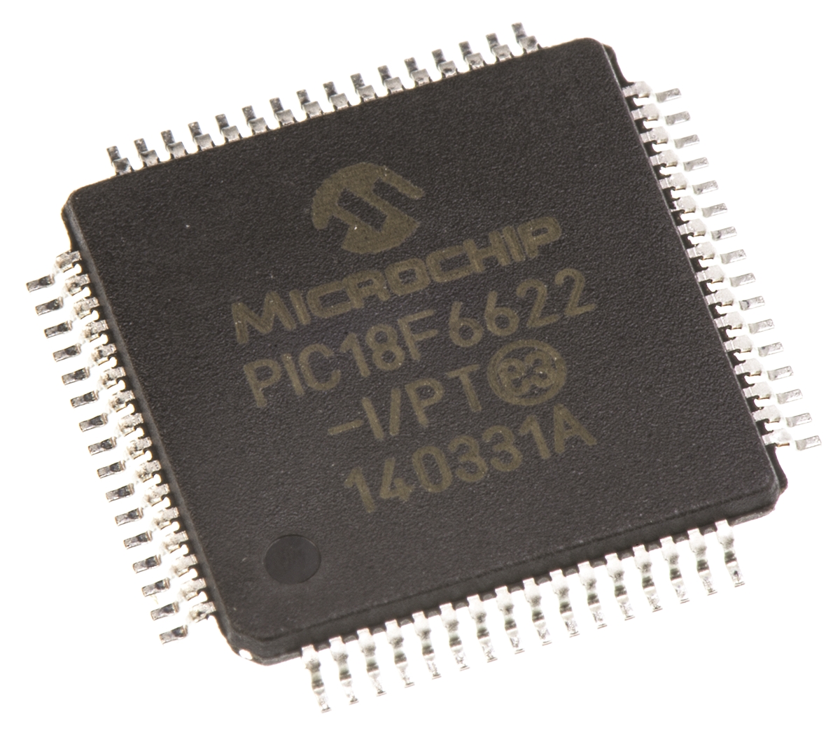 Microchip PIC18F6622-I/PT, 8 bit PIC, PIC18F6622 Microcontroller, 20 MHz, 64kB FLASH, 64-Pin TQFP