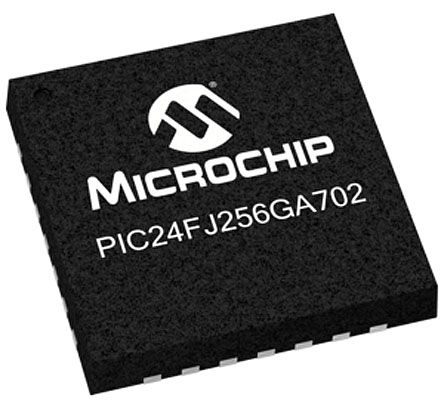 Microchip, 16 bit PIC, PIC24FJ Microcontroller, 32 MHz, 256kB FLASH, 28-Pin QFN