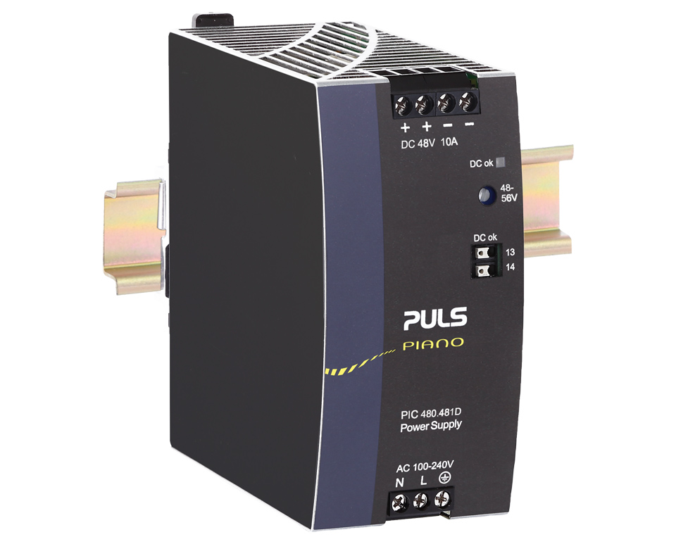 PULS PIC480 DIN Rail DIN Rail Power Supply 240V ac AC Input 48V, 14.5 A Output DC 480 W