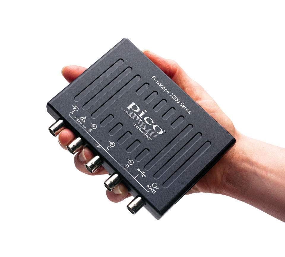 picoscope-2204a Pico Technology PicoScope 2000 Series, 10 MHz PC Based Oscilloscope 2-Channel - UKAS
