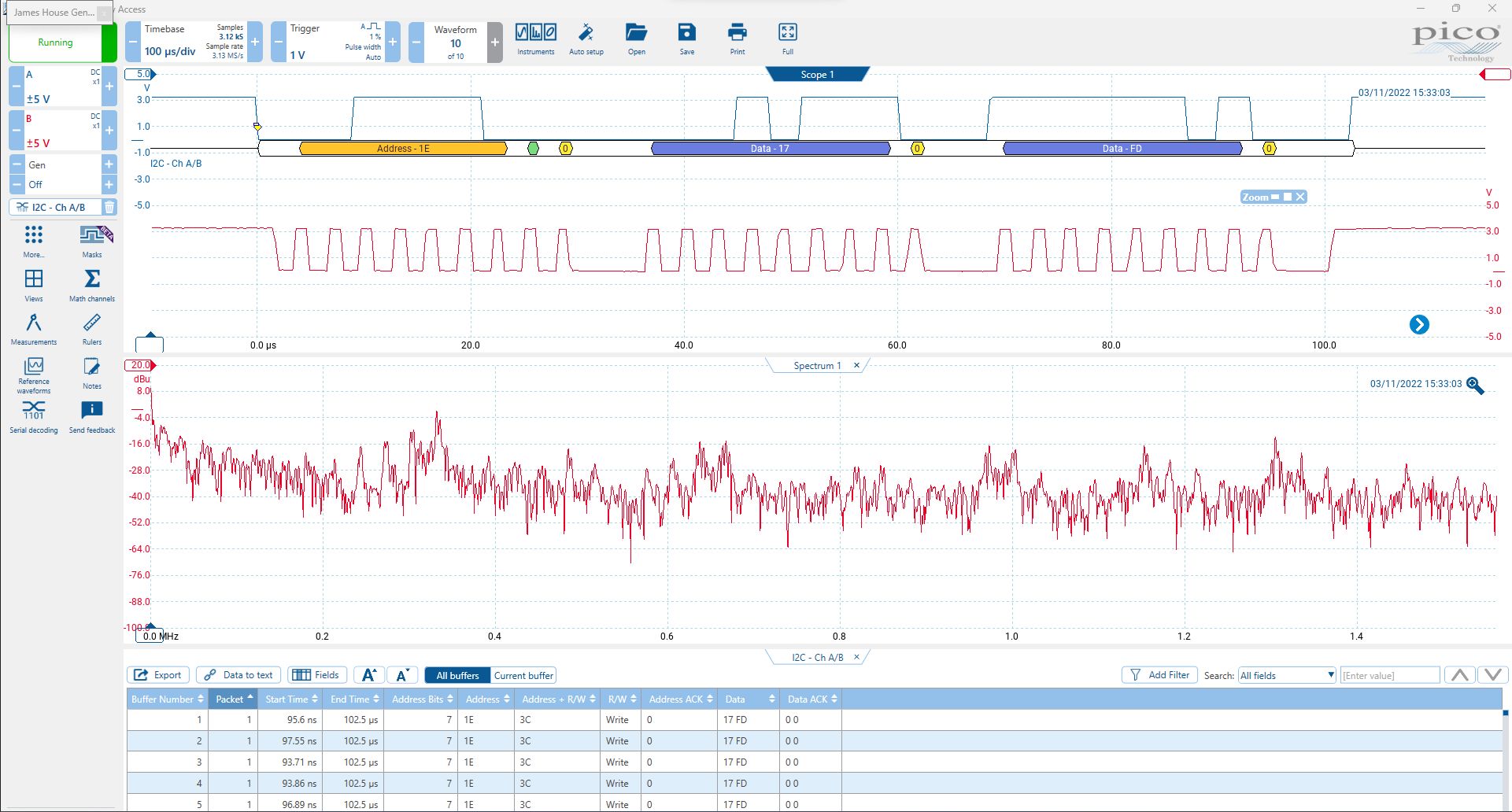 picoscope-2204a Pico Technology PicoScope 2000 Series, 10 MHz PC Based Oscilloscope 2-Channel - UKAS
