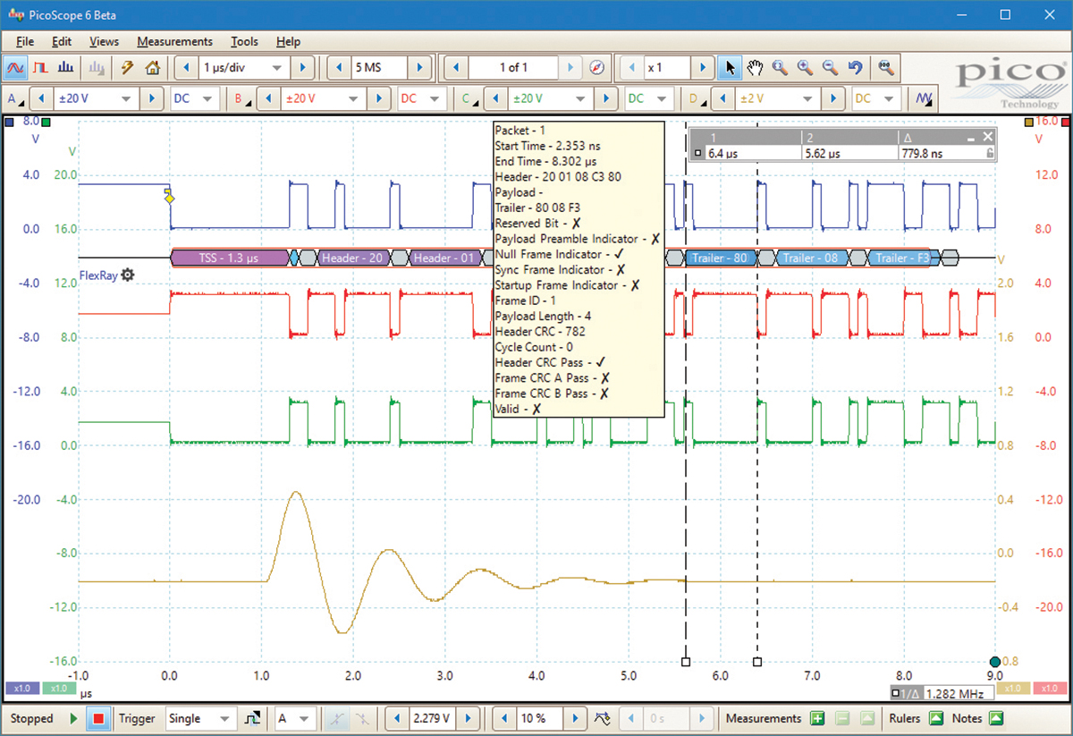 picoscope-2405a Pico Technology PicoScope 2000 Series, 25 MHz PC Based Oscilloscope 4-Channel