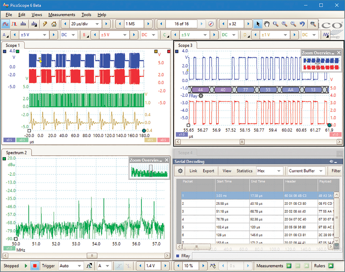picoscope-2405a Pico Technology PicoScope 2000 Series, 25 MHz PC Based Oscilloscope 4-Channel