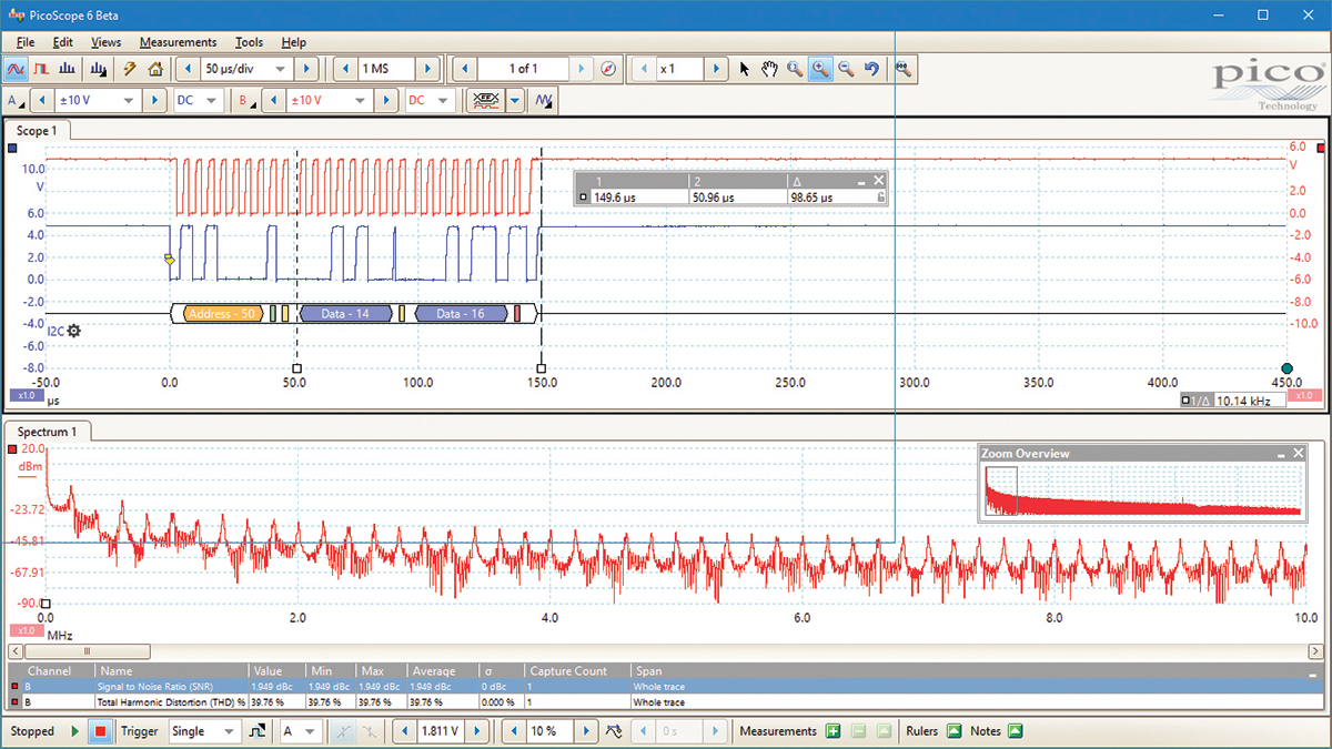 picoscope-2405a Pico Technology PicoScope 2000 Series, 25 MHz PC Based Oscilloscope 4-Channel