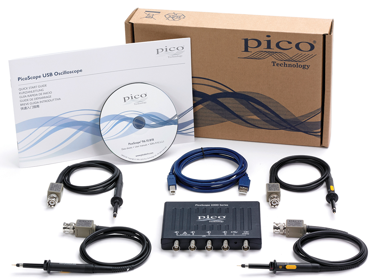 picoscope-2407b Pico Technology PicoScope 2000 Series, 70 MHz PC Based Oscilloscope 4-Channel