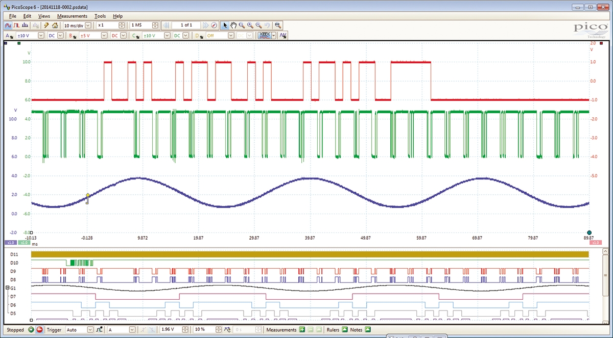picoscope-3405d-mso Pico Technology PicoScope 3000 Series, 100 MHz PC Based Oscilloscope 4-Channel