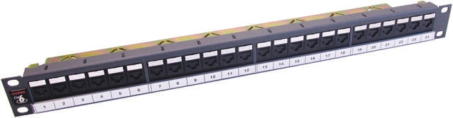 Molex Premise Networks PowerCat Series Cat6 24 Port RJ45 RJ Patch Panel FTP 1 U Grey