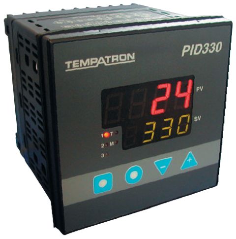 Tempatron PID330 Panel PID Temperature Controller, 3 Output Relay, SSR 270V ac/dc On-Off