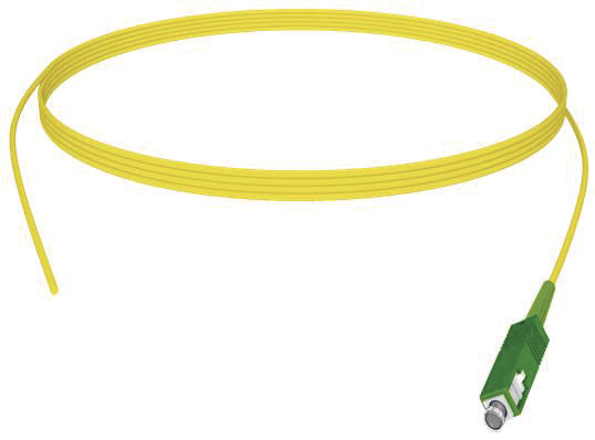 CAE Multimedia Connect OS2 APC Fibre Optic Cable, 9.2 μm Low Smoke Zero Halogen, Yellow, 2 m