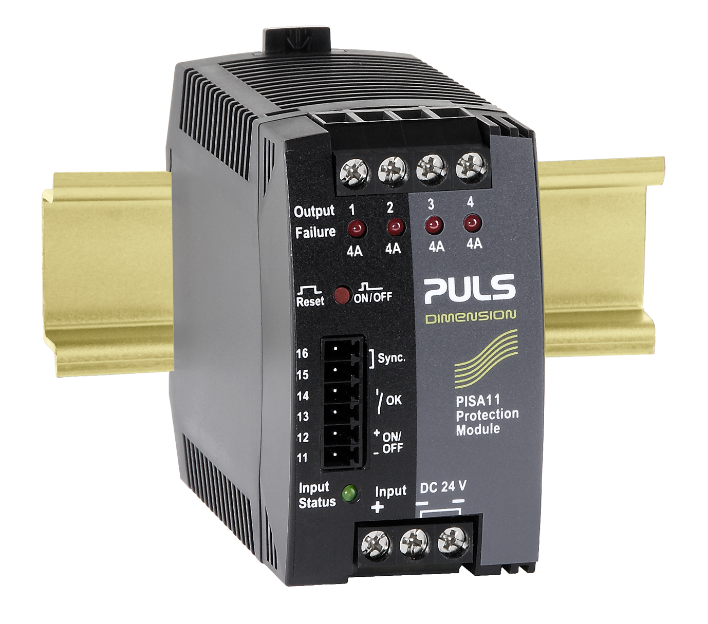 PULS PISA11 Electronic Circuit Breaker 16A 24V, 4 channels, Wall