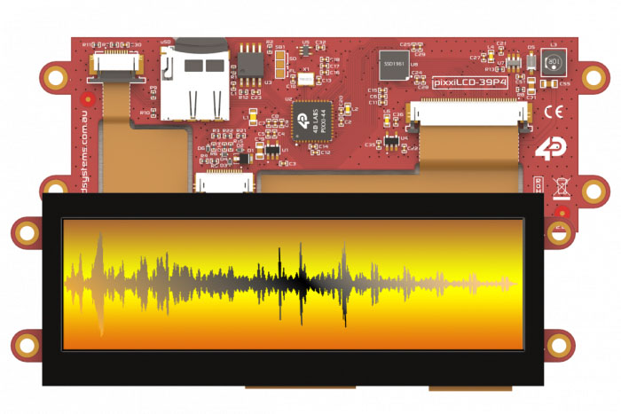 4D Systems pixxiLCD-39P4-CTP LCD Colour Display Touch Screen, 99.06 mm, 480 x 128 pixel