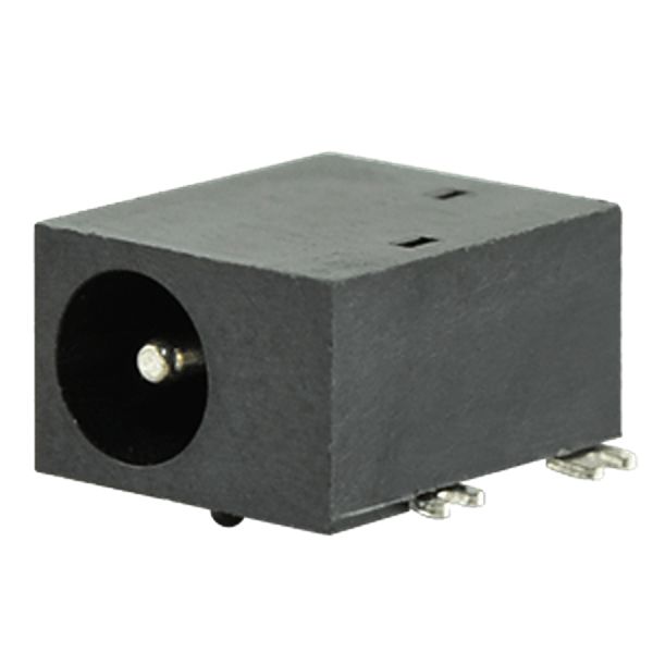 Same Sky, PJ-014CH Horizontal Jack 3.5A, 500V, Surface Mount, length 9.3 mm, Nickel Silver