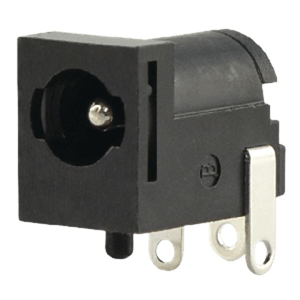 Same Sky, PJ-058AH Horizontal Jack 5A, 500V, Through Hole, length 15.2 mm, Nickel Silver