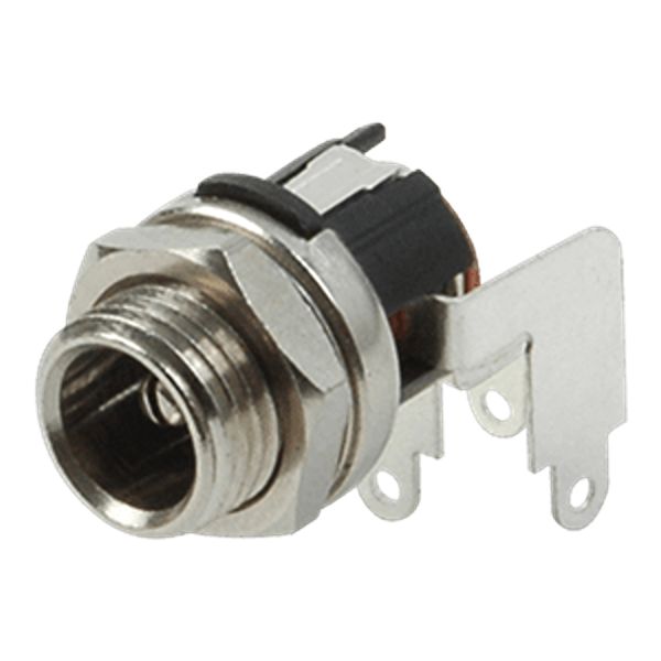 Same Sky, PJ-067X Horizontal Jack 5A, 500V, Panel Mount, length 19.5 mm, Nickel Silver