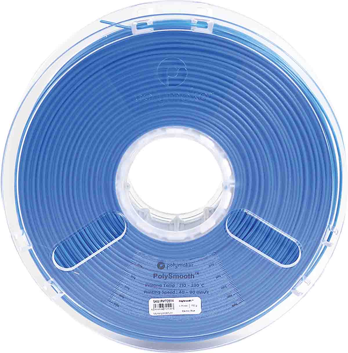 Polymaker 1.75 mm Dark Blue PolySmooth 3D Printer Filament, 750 g