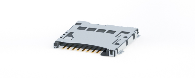 Yamaichi, FPS 8 Way Side Entry Push-Push MicroSD Micro SD Card Connector, Push-Push
