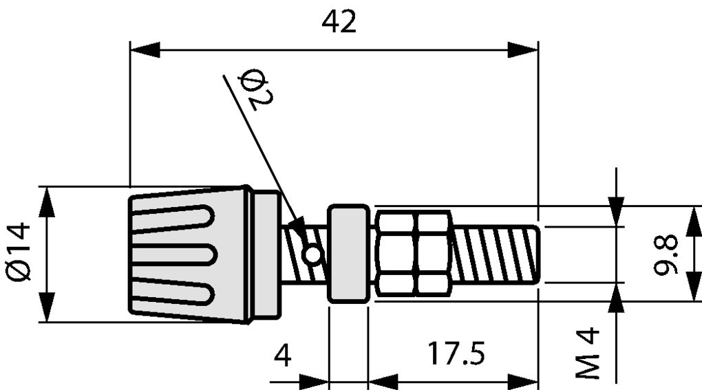 pk-10-a-yellowgreen Hirschmann Test & Measurement, Green, Yellow 16A Binding Post With Brass Contacts and Nickel Plated