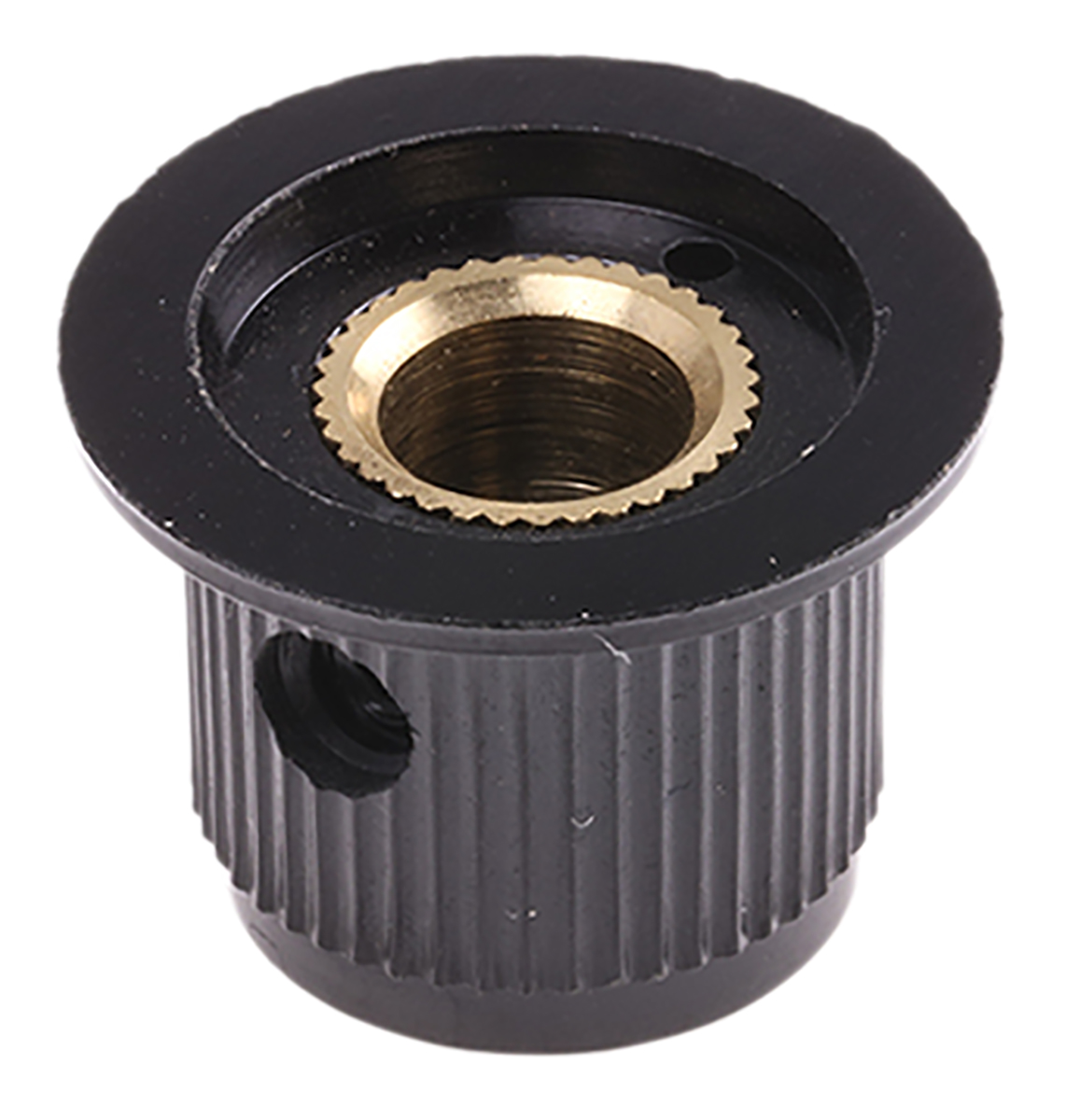 pk50b14 TE Connectivity 19 mm Knob Diameter Black Potentiometer Knob for 6.35 mm Shaft Circular, PK50B1/4
