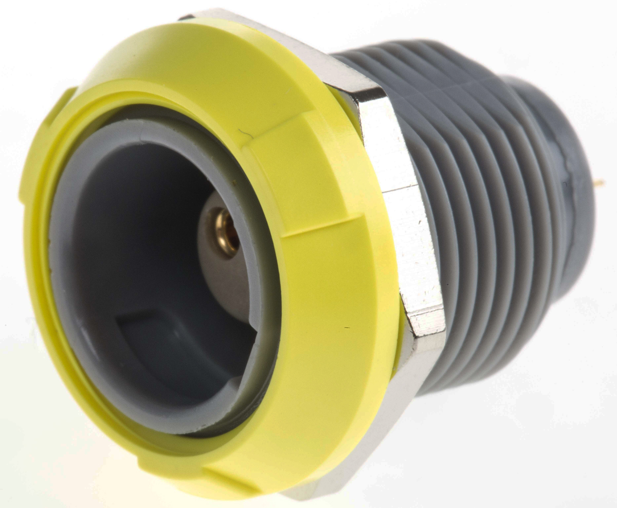 LEMO Circular Connector, 2 Contacts, Panel Mount, Socket, Female, IP50, Redel P Series