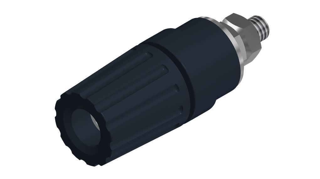 Hirschmann Test & Measurement, Black 35A Binding Post With Brass Contacts and Nickel Plated