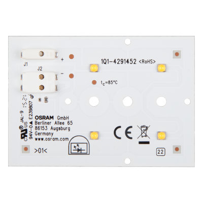 Osram 11V dc White LED Light Engine, 3000k Colour Temp, 70 mm Length
