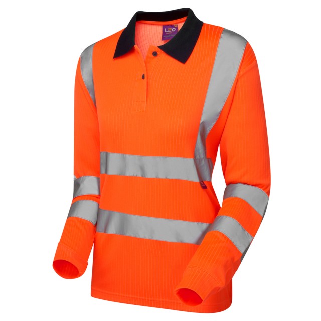 Leo Workwear Beaford Orange Women's Polo Shirt XS