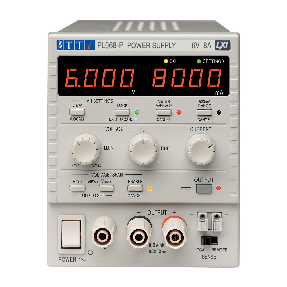 Aim-TTi Digital Bench Power Supply, 1-Output 0 V ac to  6V, 94 W, 8 A Max, UKAS