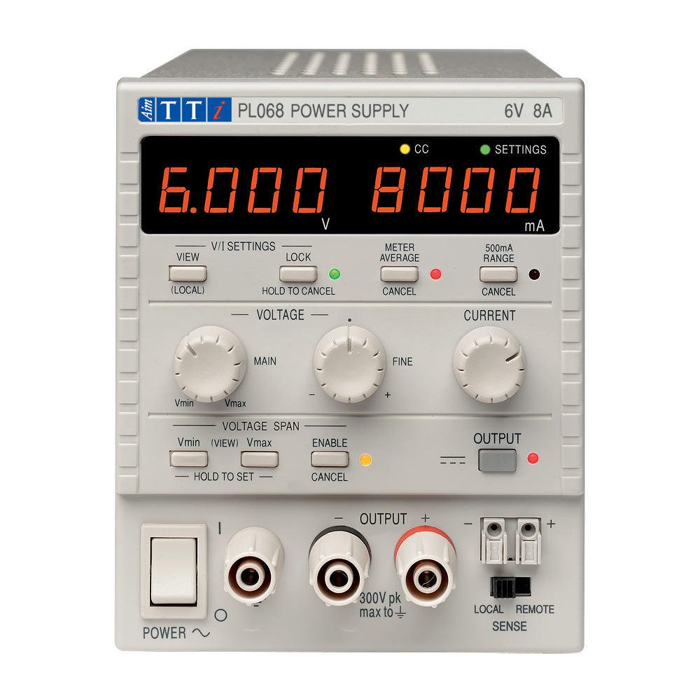 Aim-TTi Digital Bench Power Supply, 1-Output 0 V ac to  6V, 48 W, 8 A Max, UKAS