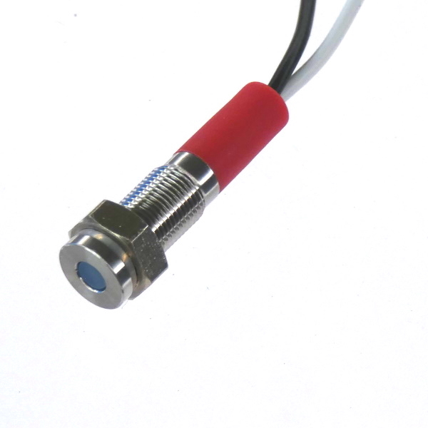 CML Innovative Technologies PL06SL Series Stainless Steel Panel Light, Blue Panel LED, Wire Termination 110V 20 mA,