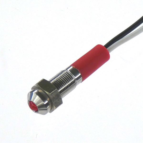 CML Innovative Technologies PL06SL Series Stainless Steel Panel Light, Red Panel LED, Wire Termination 240V 20 mA, IP67,
