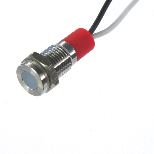 CML Innovative Technologies PL08SL Series Stainless Steel Panel Light, Green, Red Panel LED, Wire Termination 12V 20 mA,