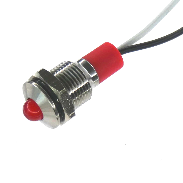 CML Innovative Technologies PL10SL Series Stainless Steel Panel Light, Red Panel LED, Wire Termination 24V 20 mA, IP67,