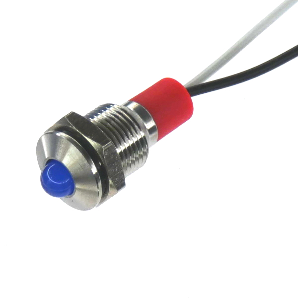 CML Innovative Technologies PL10SL Series Stainless Steel Panel Light, Blue Panel LED, Wire Termination 12V 20 mA, IP67,