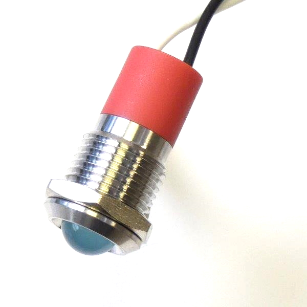 CML Innovative Technologies PL12SL Series Stainless Steel Panel Light, Blue Panel LED, Wire Termination 24V 20 mA, IP67,