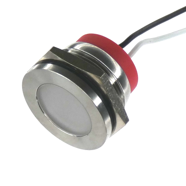 CML Innovative Technologies PL22SL Series Stainless Steel Panel Light, White Panel LED, Wire Termination 240V 20 mA,