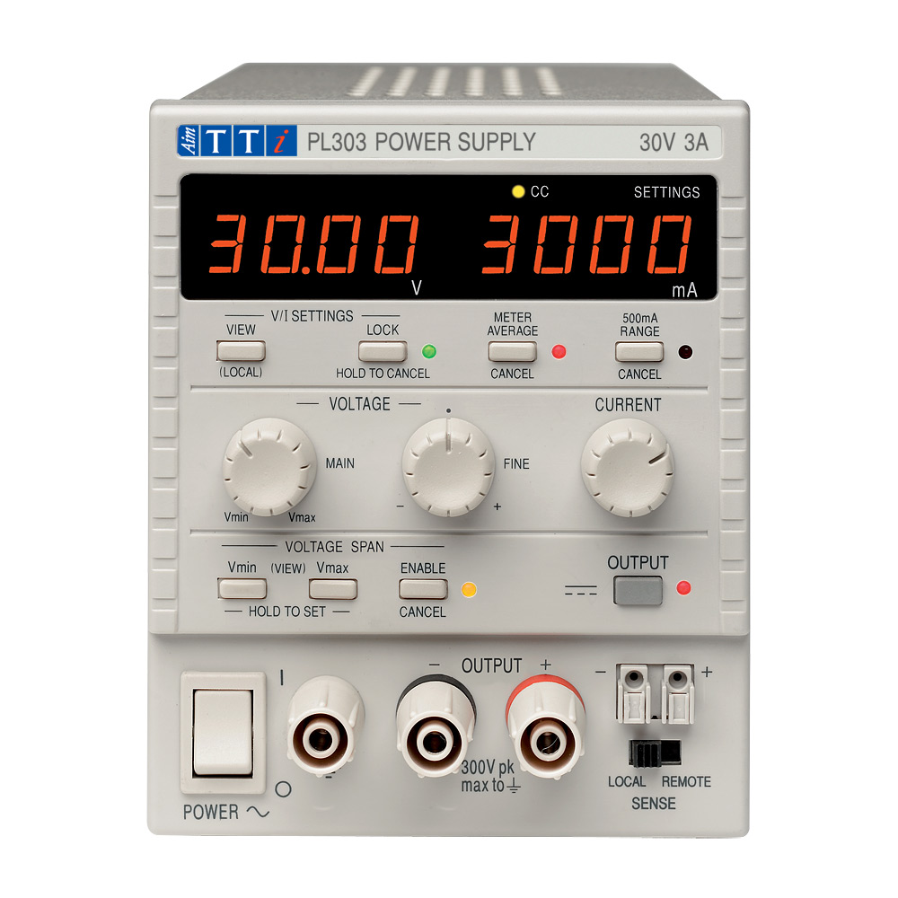 Aim-TTi Digital Bench Power Supply, 1-Output 0 V ac to  30V ac, 90 W, 3 A Max