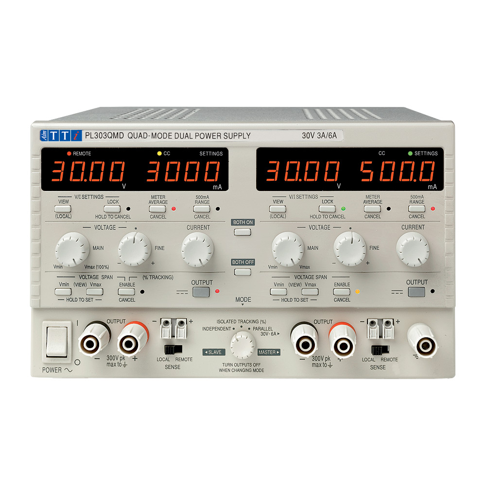 Aim-TTi Digital Bench Power Supply, 2-Output 0 V ac to  30V ac, 180 W, 3 A Max