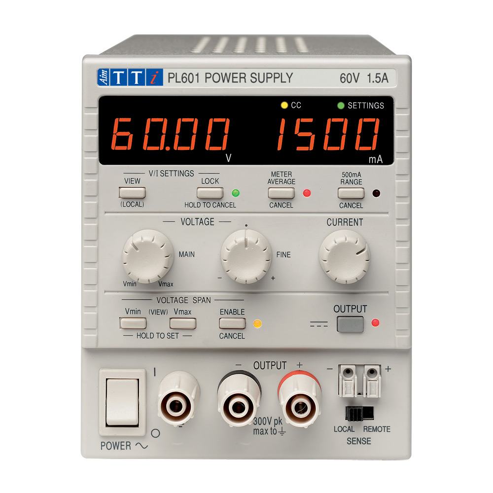 Aim-TTi Digital Bench Power Supply, 1-Output 0 V ac to  60V, 90 W, 1.5 A Max