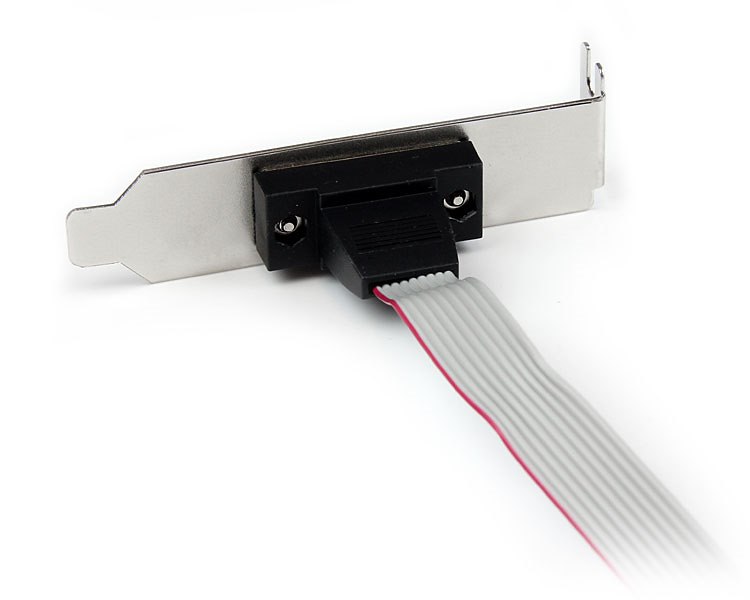 plate9m16lp StarTech.com Female D-Sub 9-Pin to Male DB9 Serial Cable, 412 mm Polyvinyl Chloride, Plate Series