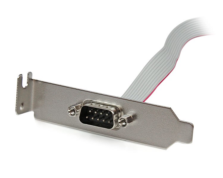 plate9m16lp StarTech.com Female D-Sub 9-Pin to Male DB9 Serial Cable, 412 mm Polyvinyl Chloride, Plate Series