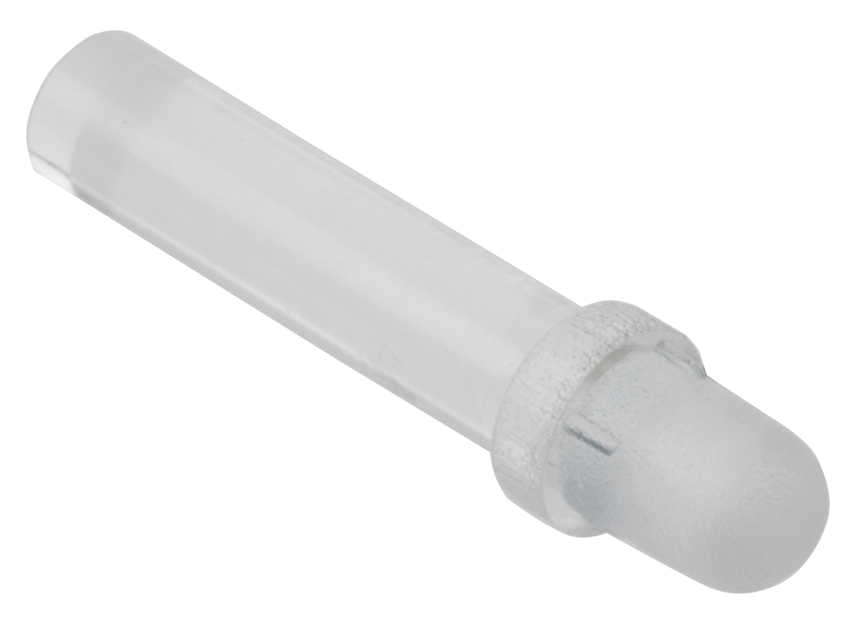 Bivar Panel Mount 1-Way Straight Rigid LED Light Pipe Clear, 3 mm