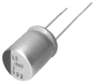 Nichicon 330 μF Through Hole Polymer Capacitor, 6.3V dc