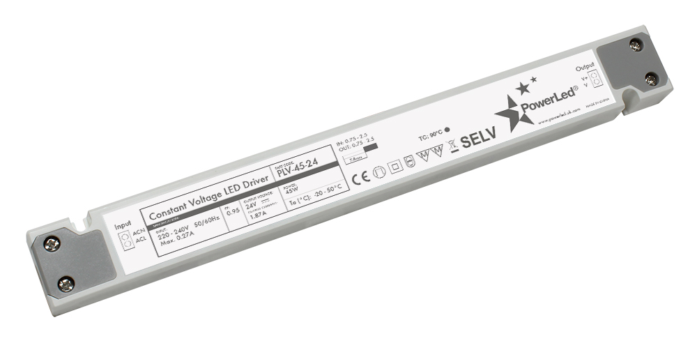 PowerLED LED Driver, 24V Output, 45 W Output, 1.9A