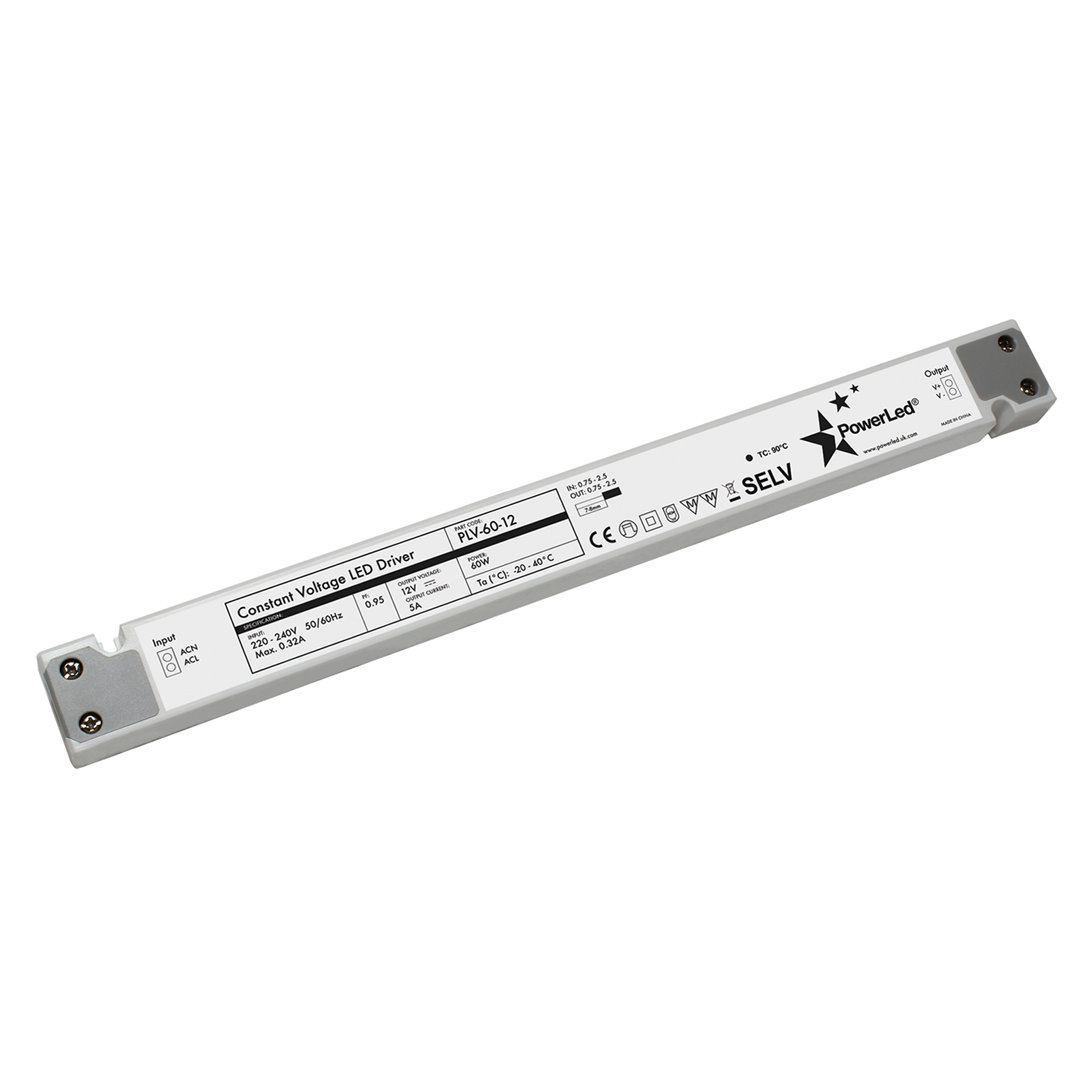 PowerLED LED Driver, 12V Output, 60 W Output, 5A