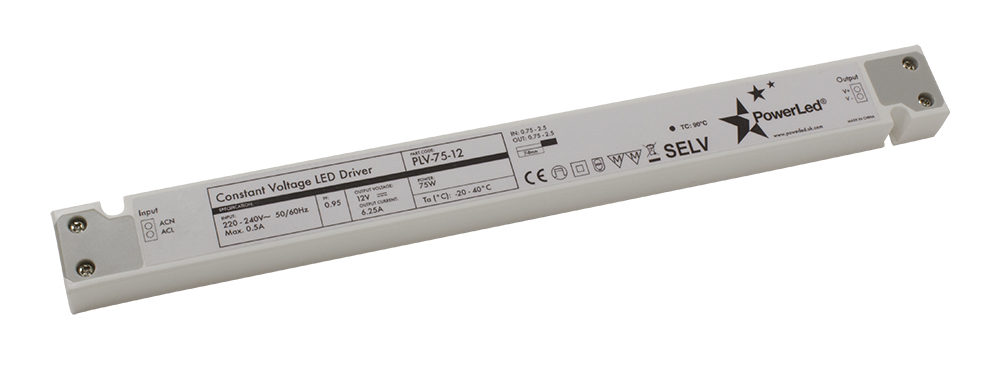 PowerLED LED Driver, 12V Output, 75 W Output, 6.25A