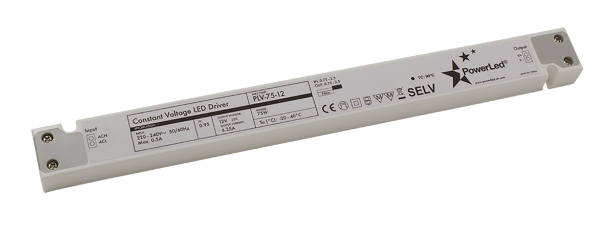 PowerLED LED Driver, 24V Output, 75 W Output, 3.12A