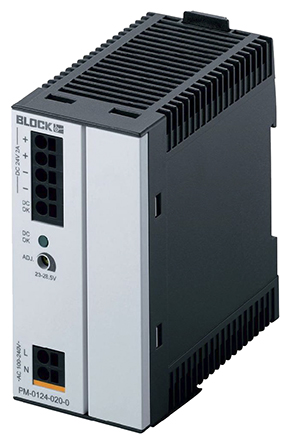 Block PM Switched Mode DIN Rail Power Supply 373 V dc, 264V ac AC/DC Input 28.5V dc, 2 A Output DC 48 W