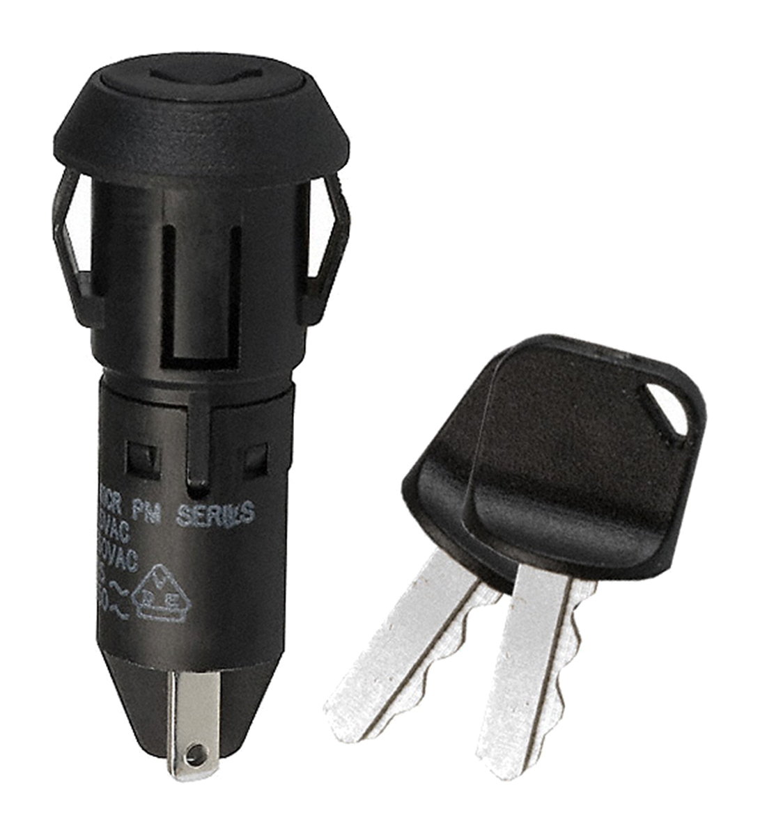 C & K Key Switch, SPST, 4A 2-Way Flat-Key