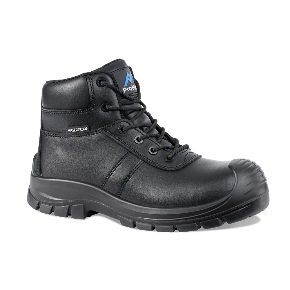 Rockfall PM4008 Black Fibreglass Toe Capped Men's Safety Boots 8, EU 42 EN ISO 20345:2011