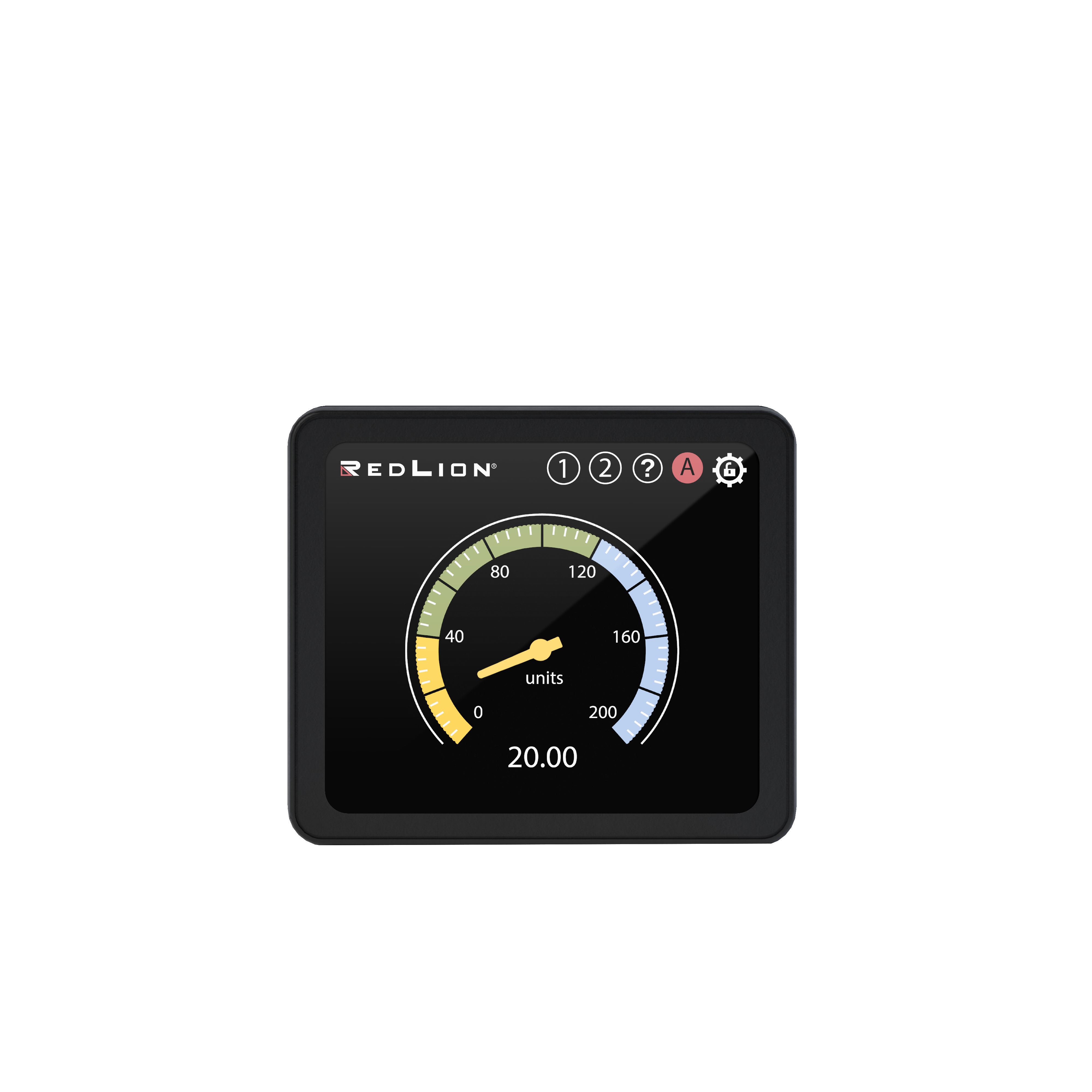 Red Lion PM-50 3.5 in TFT LCD Digital Panel Multifunction Meter for Digital Signal,  45 mm  x 45 mm